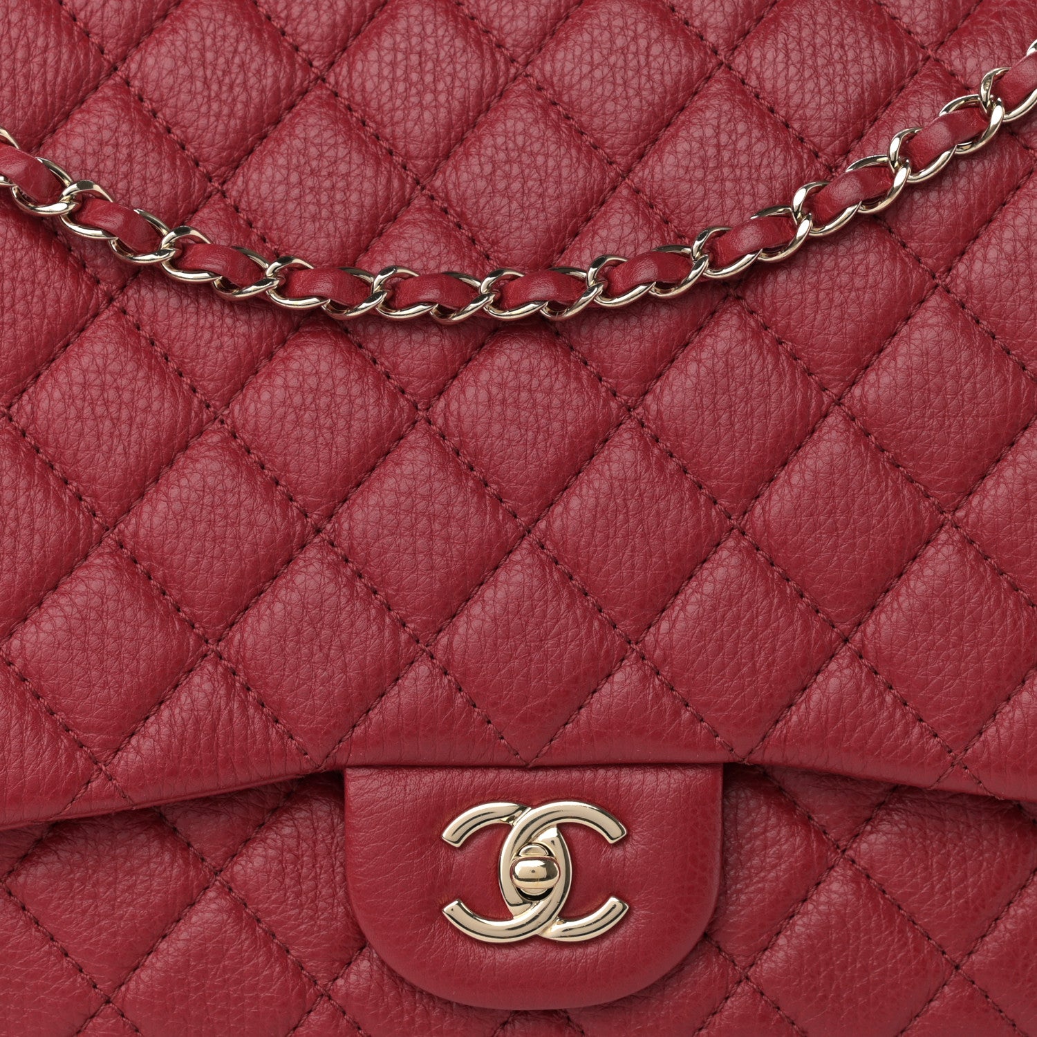Chanel Calfskin Quilted Small XXL Travel Flap Bag Red 8 of 11
