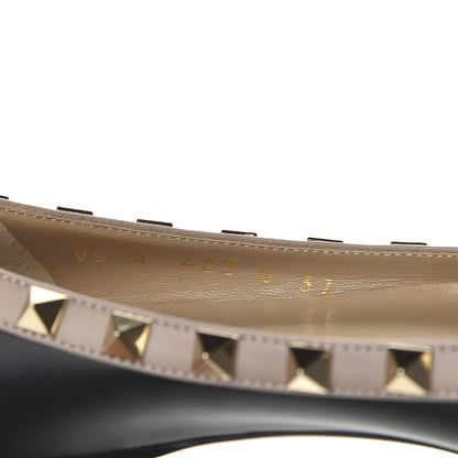 Valentino Garavani Nappa Rockstud Ballerina Flats 37 Black Poudre 9 of 10