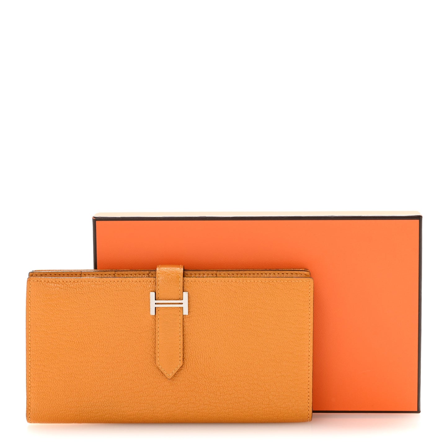 Chèvre Mysore Bearn Gusset Wallet Jaune Ambre