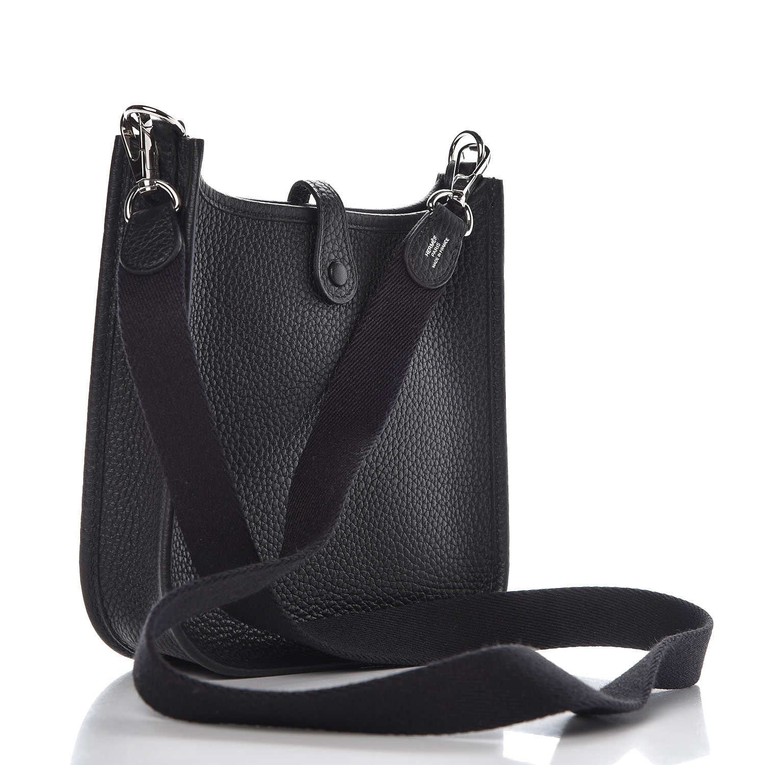 Hermes Taurillon Clemence Evelyne TPM Black 3 of 9