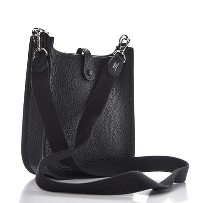 Hermes Taurillon Clemence Evelyne TPM Black 3 of 9