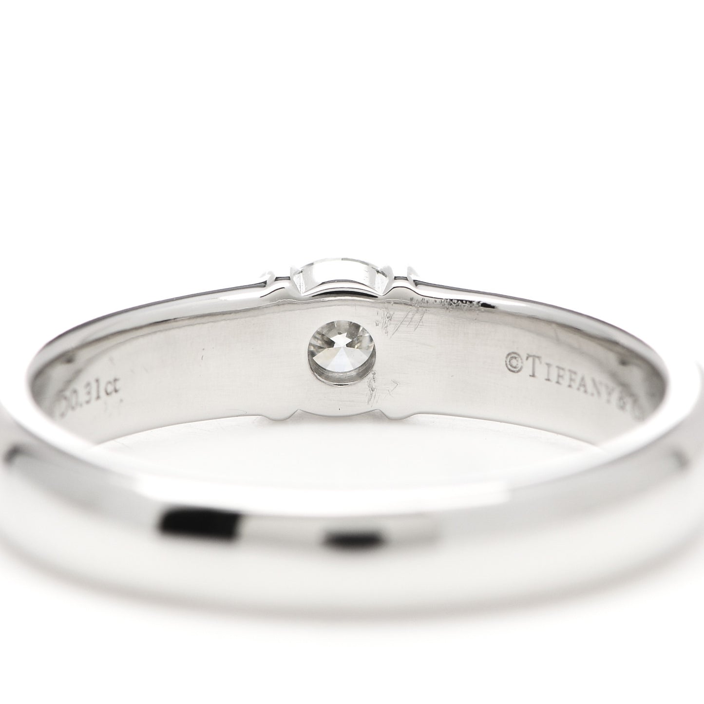 Platinum Diamond .31ct Etoile Solitaire Engagement Ring 53 6.25