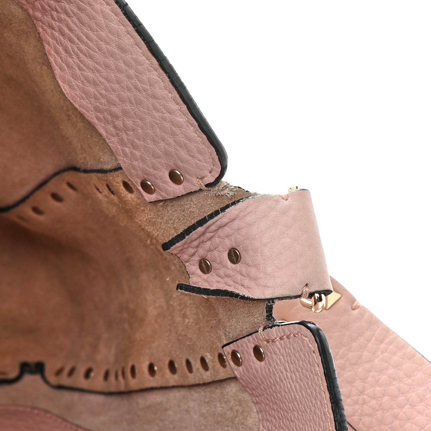 Valentino Garavani Pebbled Calfskin Small Rockstud Flip-Lock Messenger Bag Water Rose 13 of 21