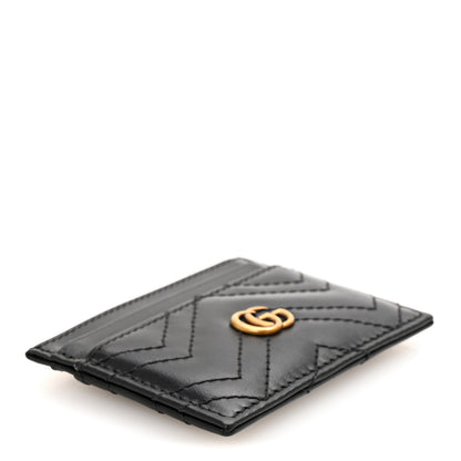 Gucci Calfskin Matelasse GG Marmont Card Holder Black 4 of 9