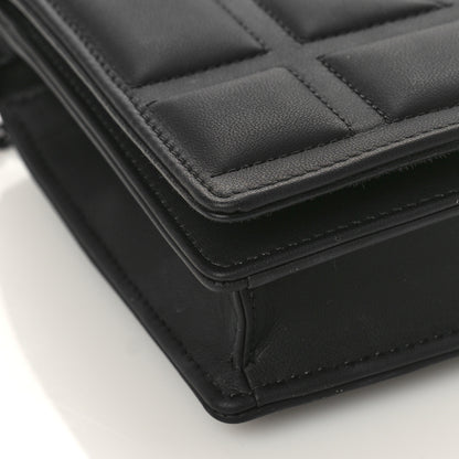 Christian Dior Ultra Matte Calfskin Diorama Wallet on Chain Pouch Black 7 of 9