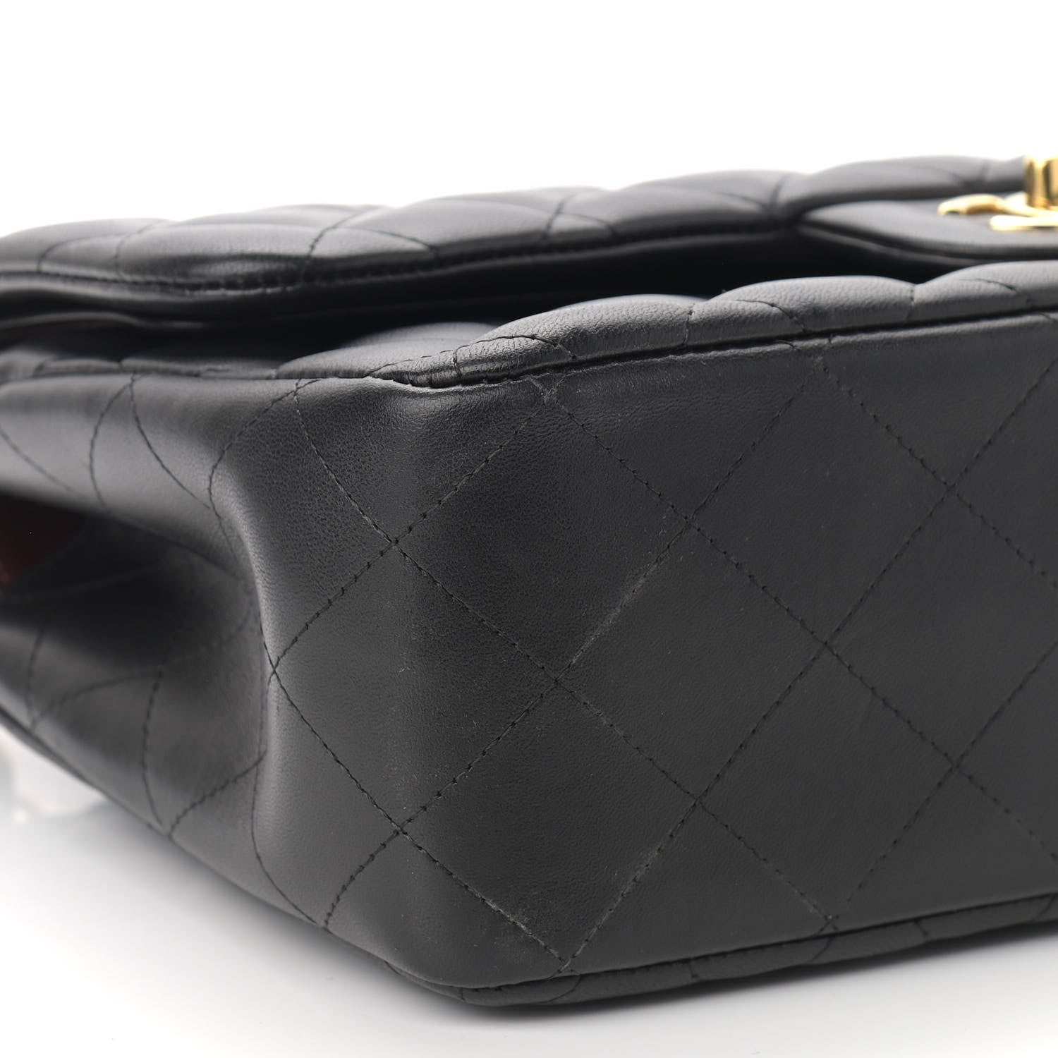 Chanel Lambskin Quilted Jumbo Double Flap Black 8 of 9