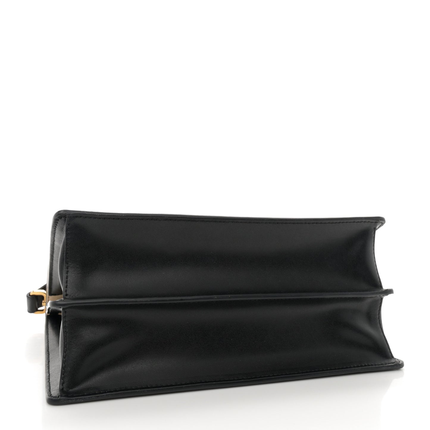 Vitello Liberty Bi-Color FF 1974 Embossed Kan U Shoulder Bag Black Maya
