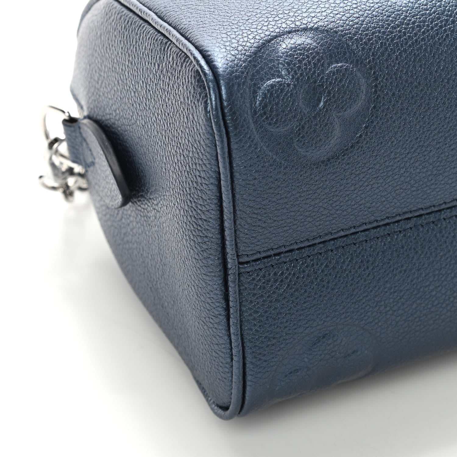 Louis Vuitton Metallic Empreinte Monogram Giant Speedy Bandouliere 20 Navy Nacre 7 of 8