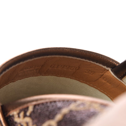 Gucci Lame Nappa GG Monogram Espadrilles 39 Brown Beige Light Bronze 10 of 11