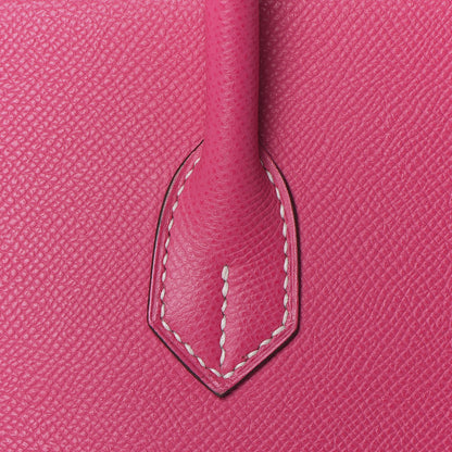 Hermes Epsom Candy Birkin 35 Rose Tyrien Rubis 27 of 33