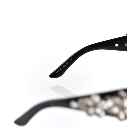 Bulgari Crystal Flower Sunglasses 652-B Black 5 of 8