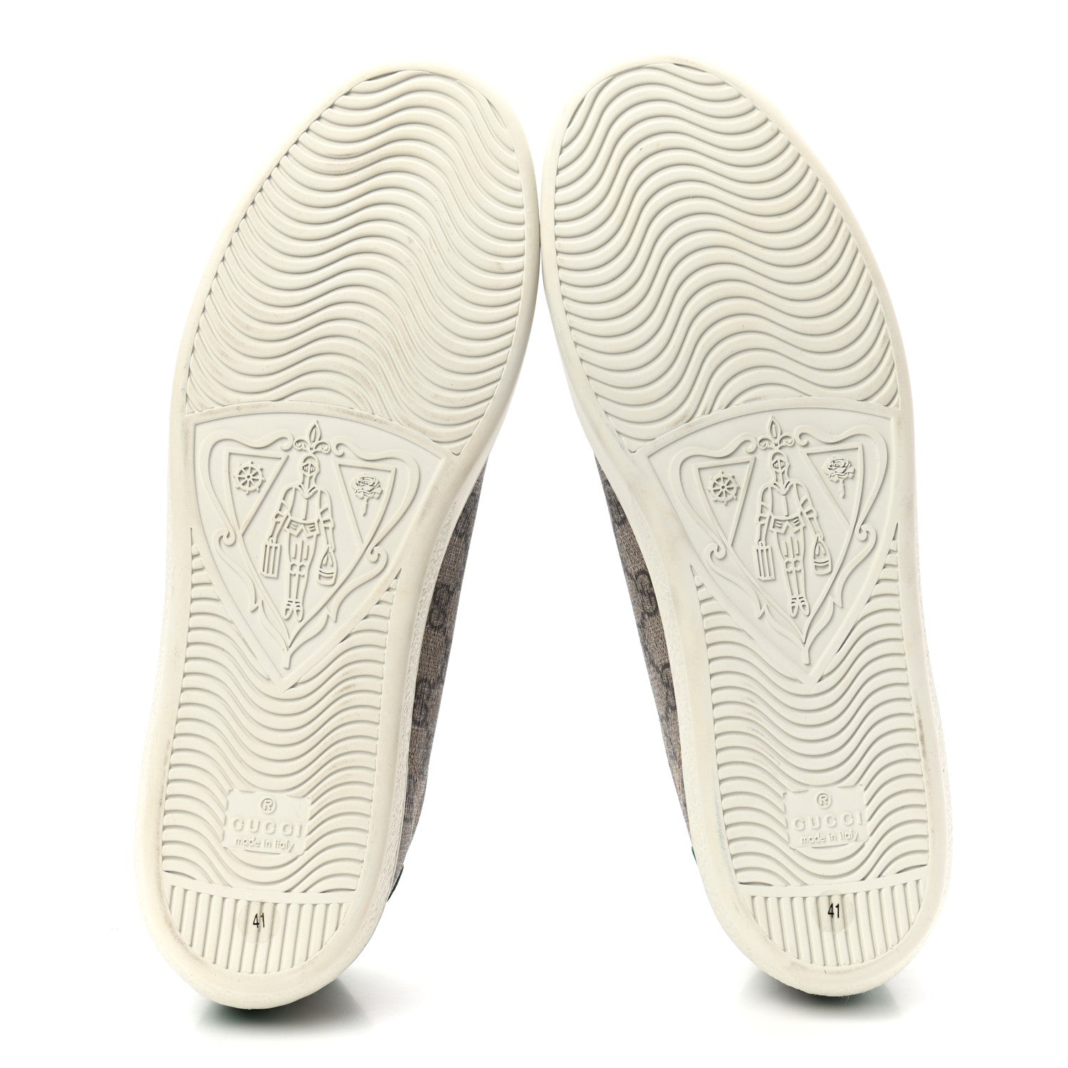 Gucci GG Supreme Monogram Fake/Not Womens Ace Sneakers 41 Beige New Shamarock Brown Sugar 5 of 8