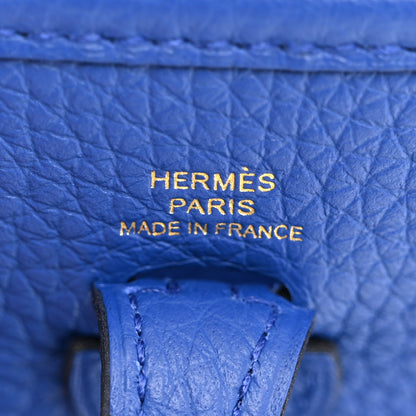 Hermes Taurillon Clemence Evelyne TPM Bleu Royal 6 of 10