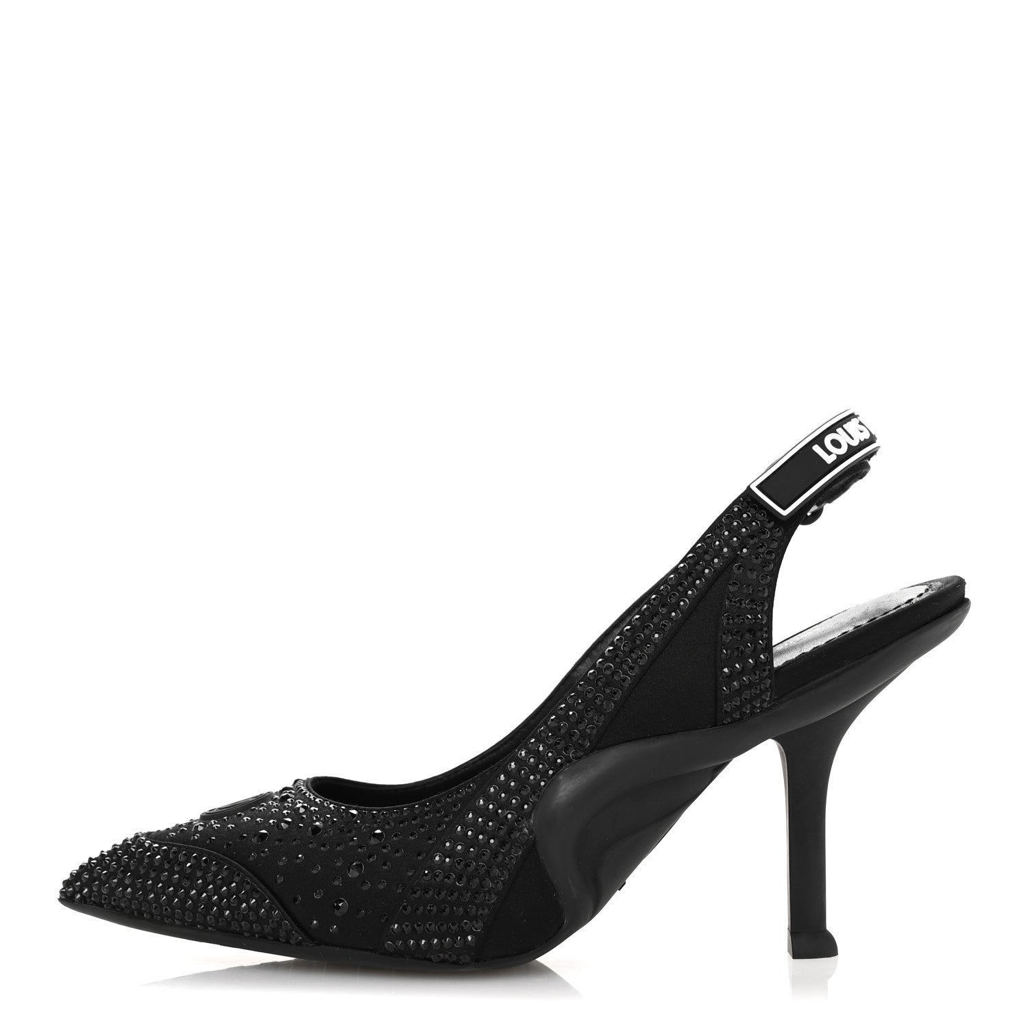 Louis Vuitton Satin Embellished Archlight Slingback Pumps 36 Black 1 of 9