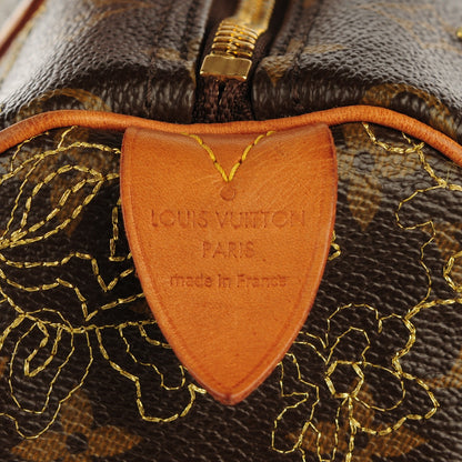 Louis Vuitton Monogram Dentelle Speedy 30 Gold 6 of 7