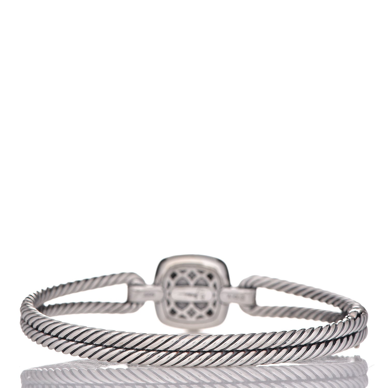 David Yurman Sterling Silver Black Diamond Albion Cable Bracelet 3 of 4