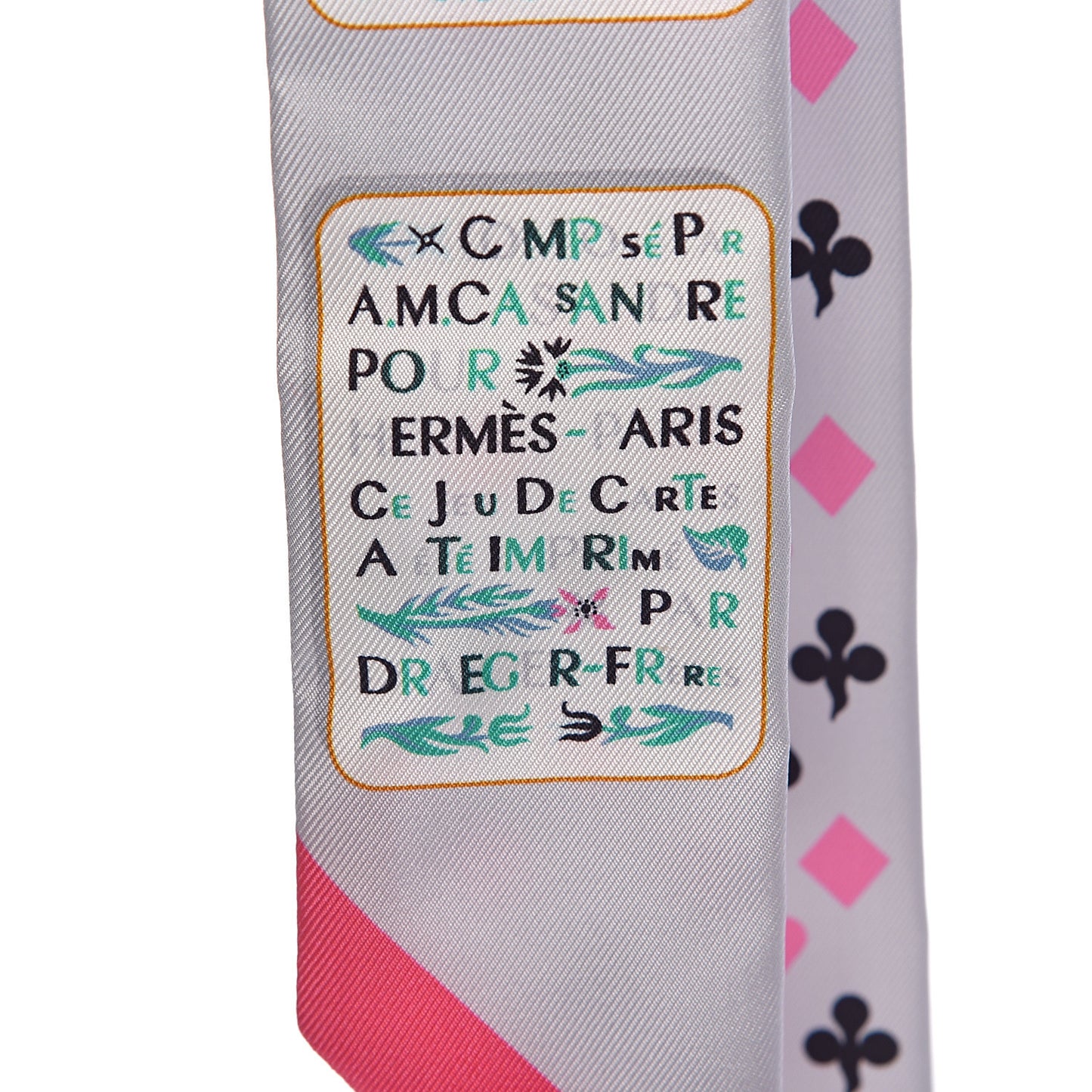 Silk Jeu de Cartes Twilly Gris Perle Rose Noir