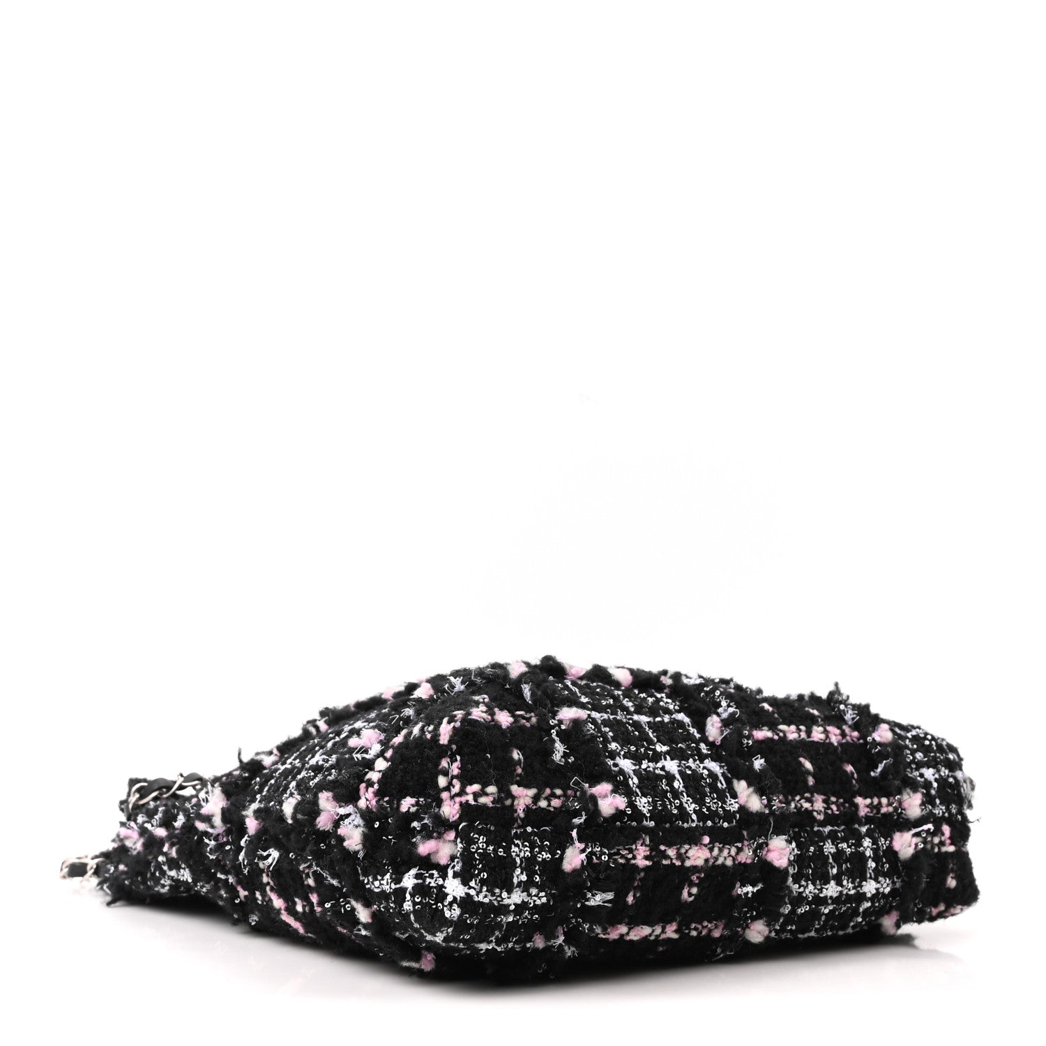 Chanel Tweed Patchwork Quilted Small Chanel 22 Black Pink White 5 of 11