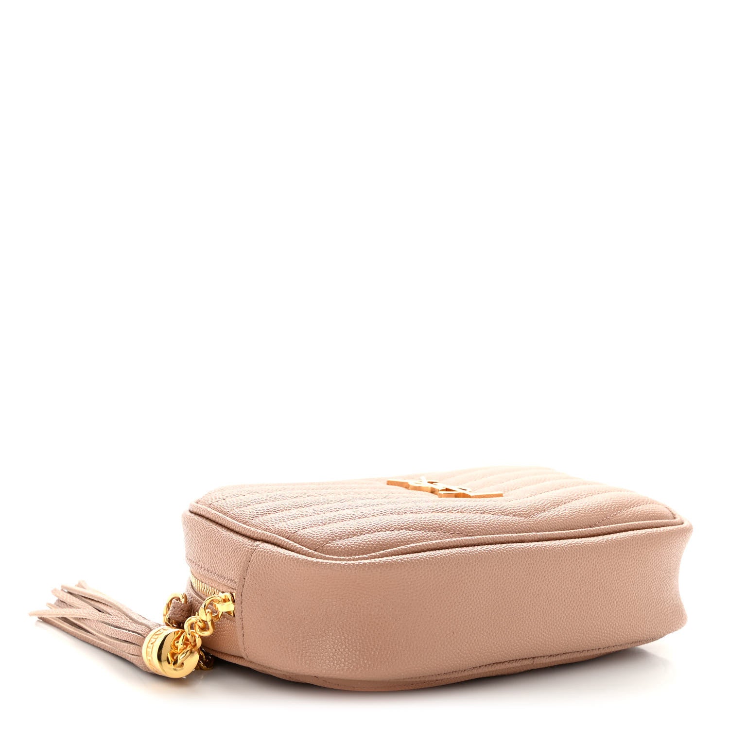 Saint Laurent Grain De Poudre Matelasse Monogram Mini Lou Camera Bag Vintage Peach 4 of 10