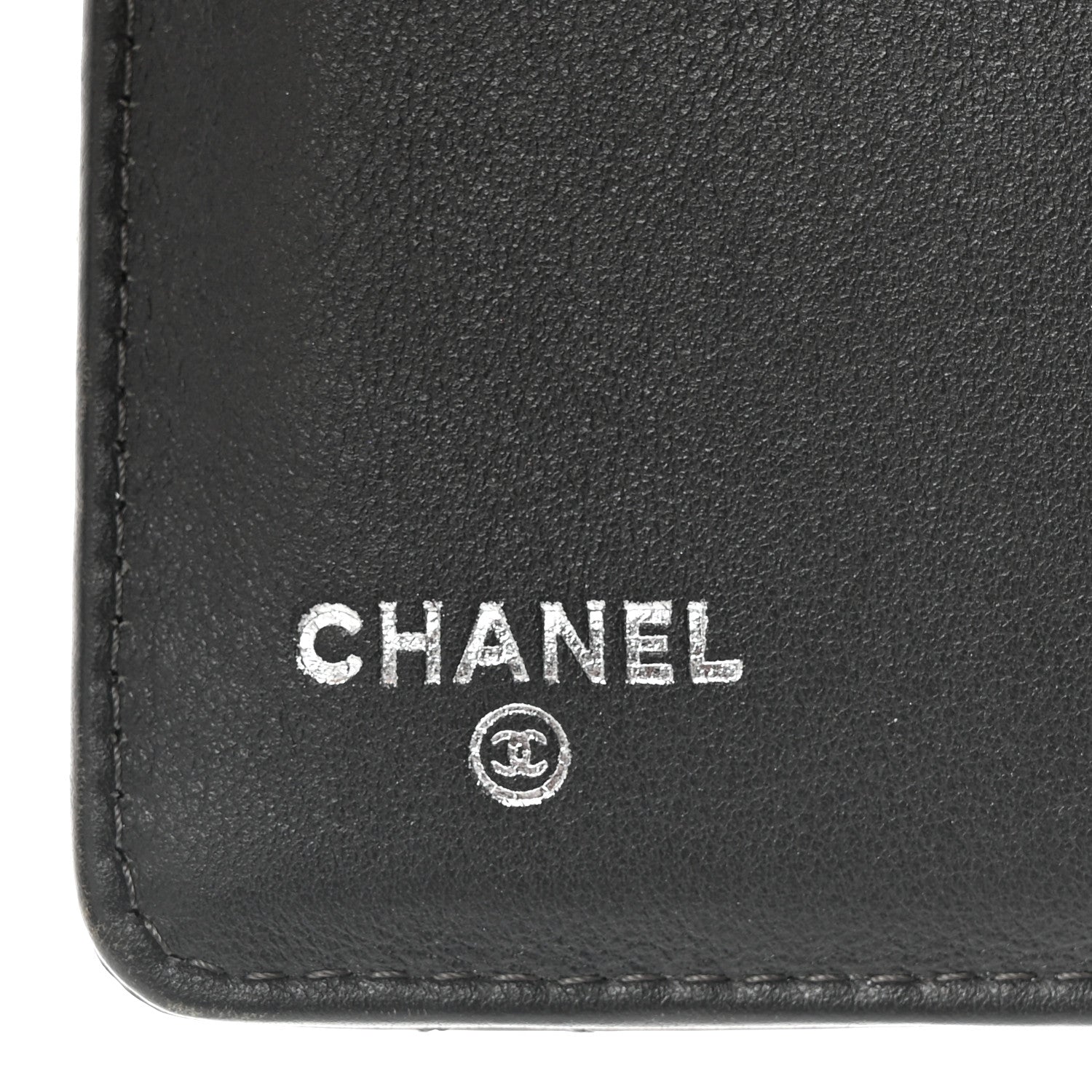 Chanel Striated Patent CC French Wallet Dark Grey 7 of 10