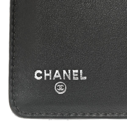 Chanel Striated Patent CC French Wallet Dark Grey 7 of 10