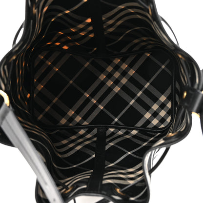 Burberry Check Medium Bucket Bag Black Calico 5 of 9