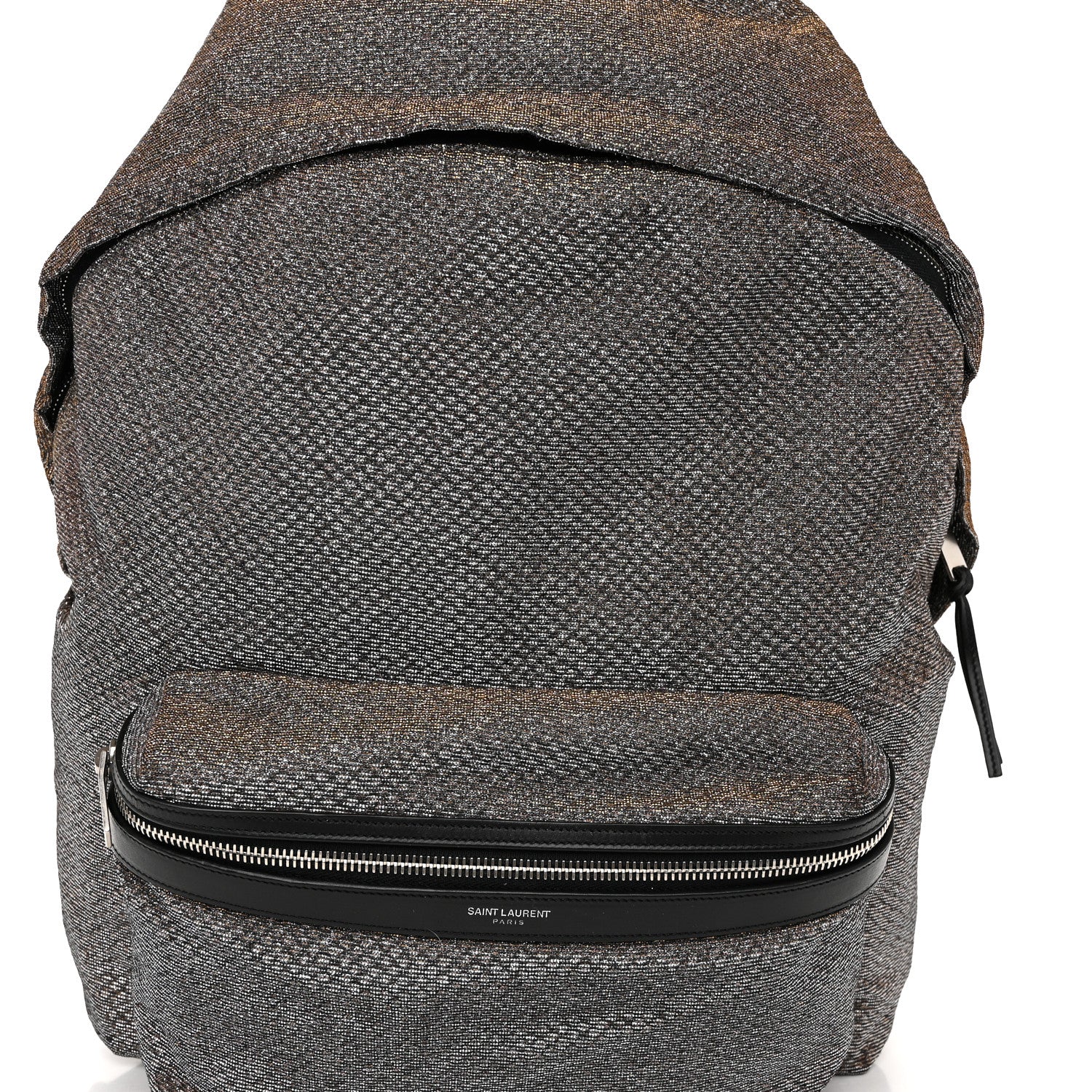 Saint Laurent Glitter Canvas City Backpack Bronze 8 of 12