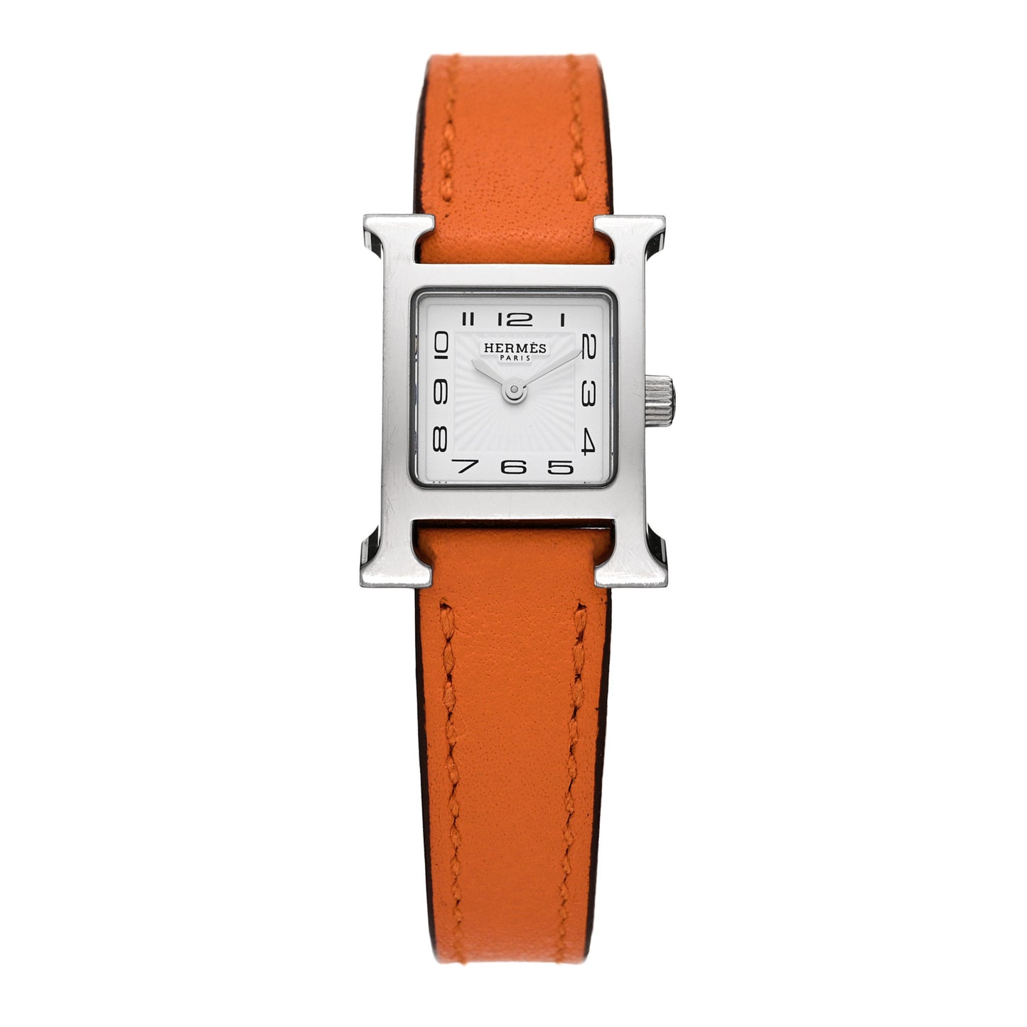 Stainless Steel Swift 17.2mm Heure H Hour Watch Orange