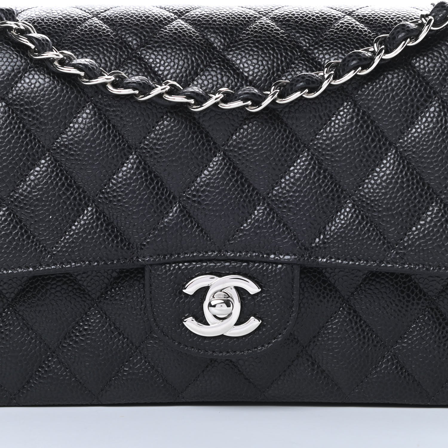 Chanel Caviar Quilted Medium Double Flap Black 8 of 12