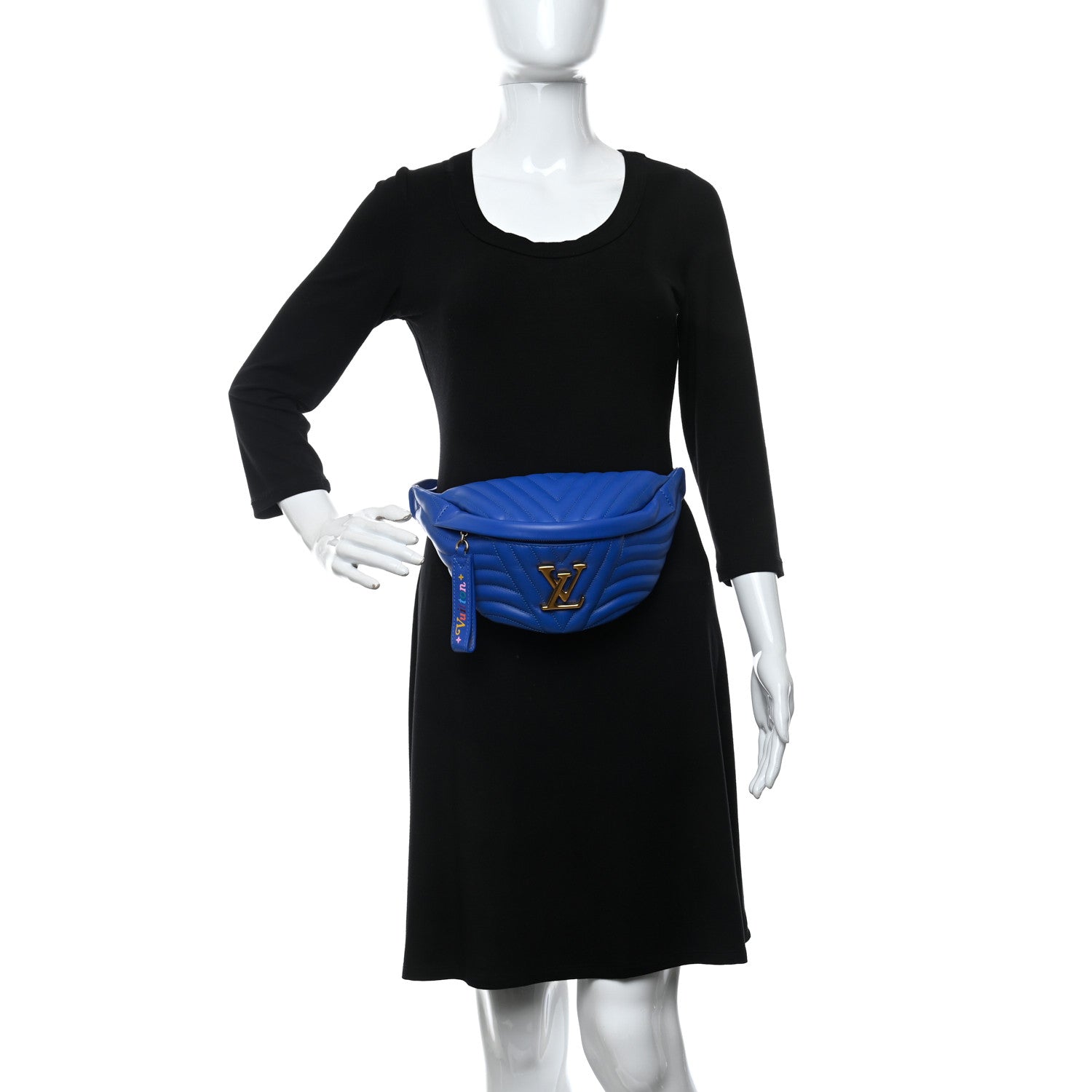 Louis Vuitton Calfskin New Wave Bumbag Blue Neon 2 of 8