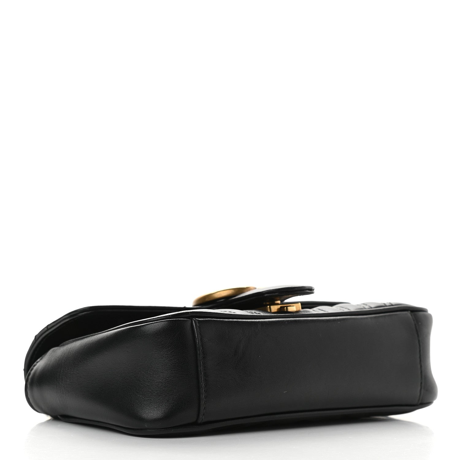Gucci Calfskin Matelasse Mini GG Marmont Shoulder Bag Black 4 of 18