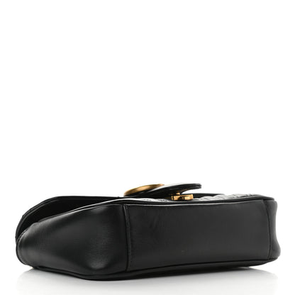 Gucci Calfskin Matelasse Mini GG Marmont Shoulder Bag Black 4 of 18