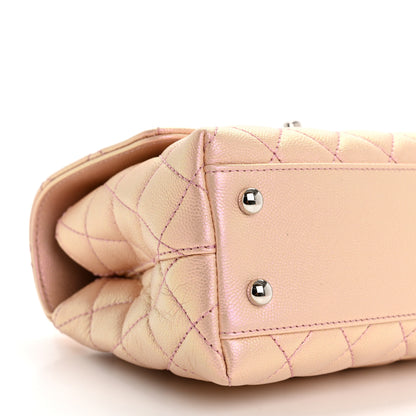 Chanel Iridescent Caviar Quilted Mini Coco Handle Flap Light Pink 8 of 10