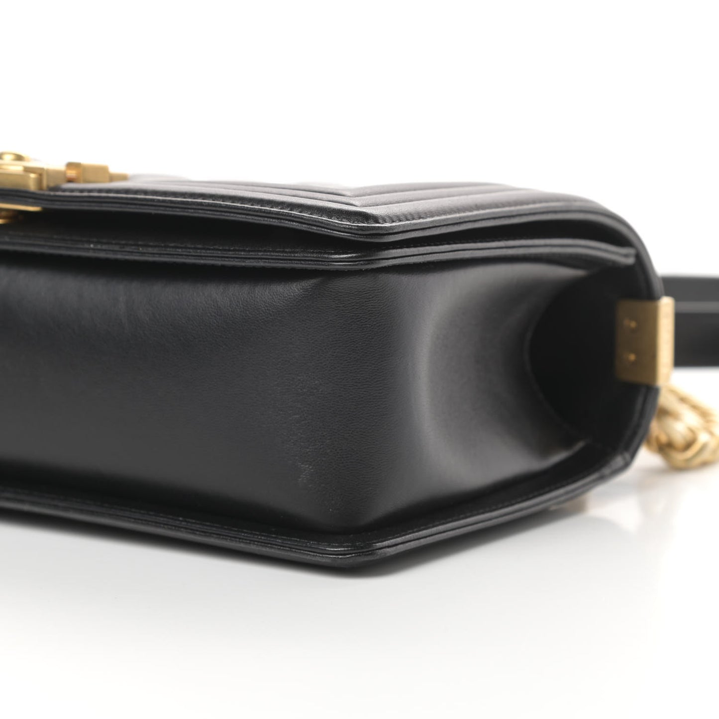 Lambskin Quilted Medium Boy Flap Black