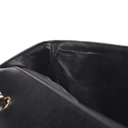 Chanel Caviar Quilted Jumbo Single Flap Black 13 of 16