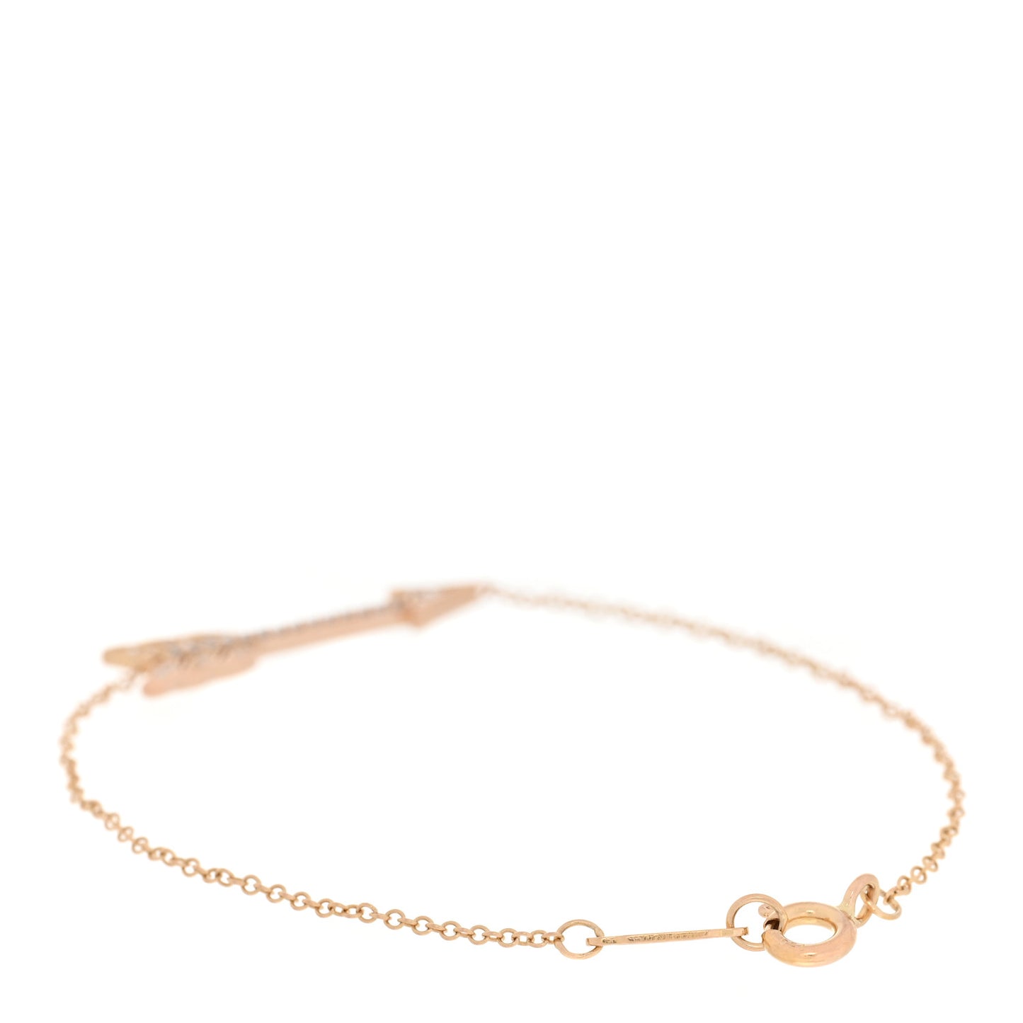 18K Rose Gold Diamond Arrow Bracelet