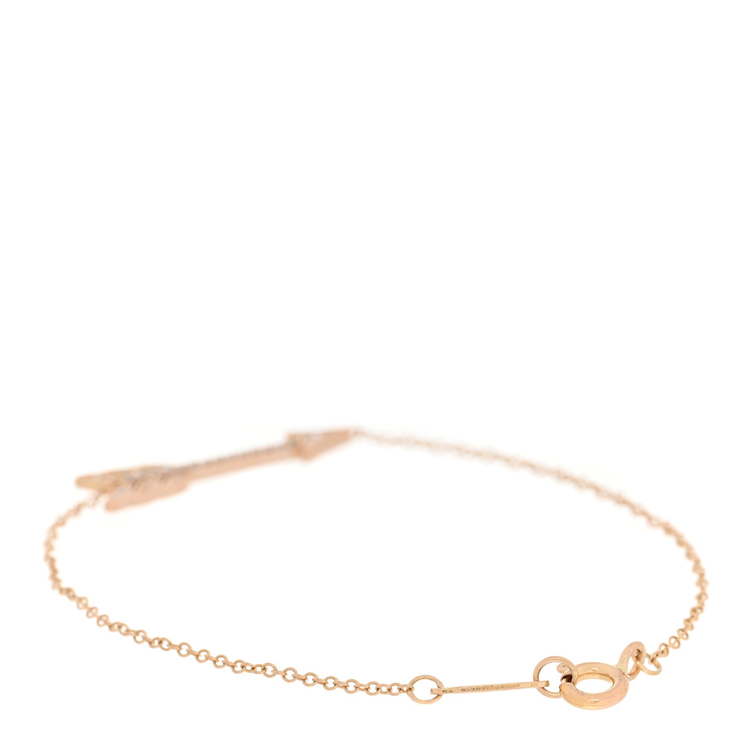 Tiffany 18K Rose Gold Diamond Arrow Bracelet 2 of 6