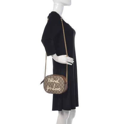 Gucci GG Supreme Monogram Blind For Love Embroidered Mini Chain Shoulder Bag Beige Tuscany 2 of 12