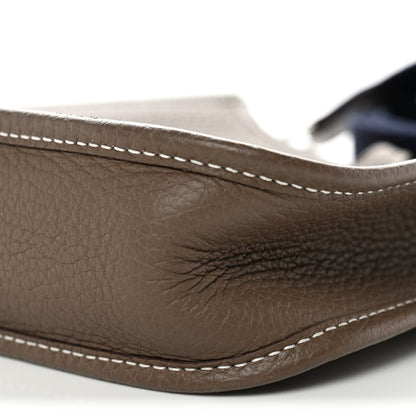 Hermes Taurillon Clemence Amazone Evelyne TPM Etoupe Bleu Indigo 10 of 11