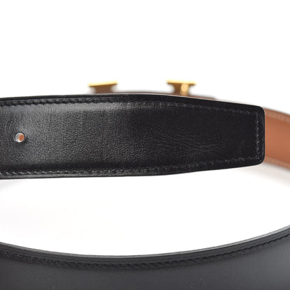 Hermes Box Togo 32mm Guilloche H Belt 80 Black Gold 3 of 7