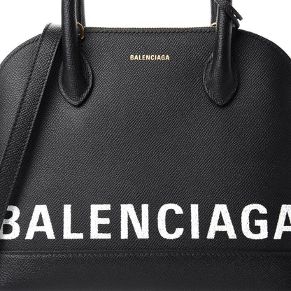 Balenciaga Signature Grained Calfskin Logo S Ville Top Handle Bag Black 10 of 10