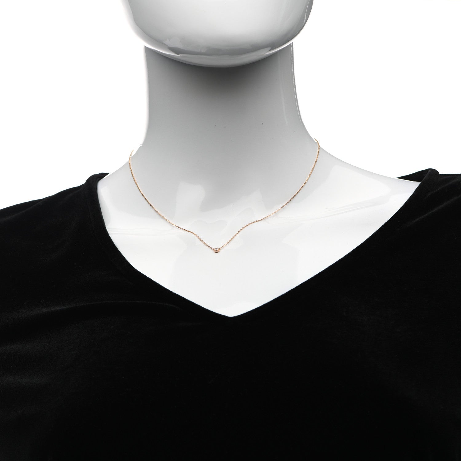Cartier 18K Pink Gold Diamond XS D'Amour Pendant Necklace 2 of 6