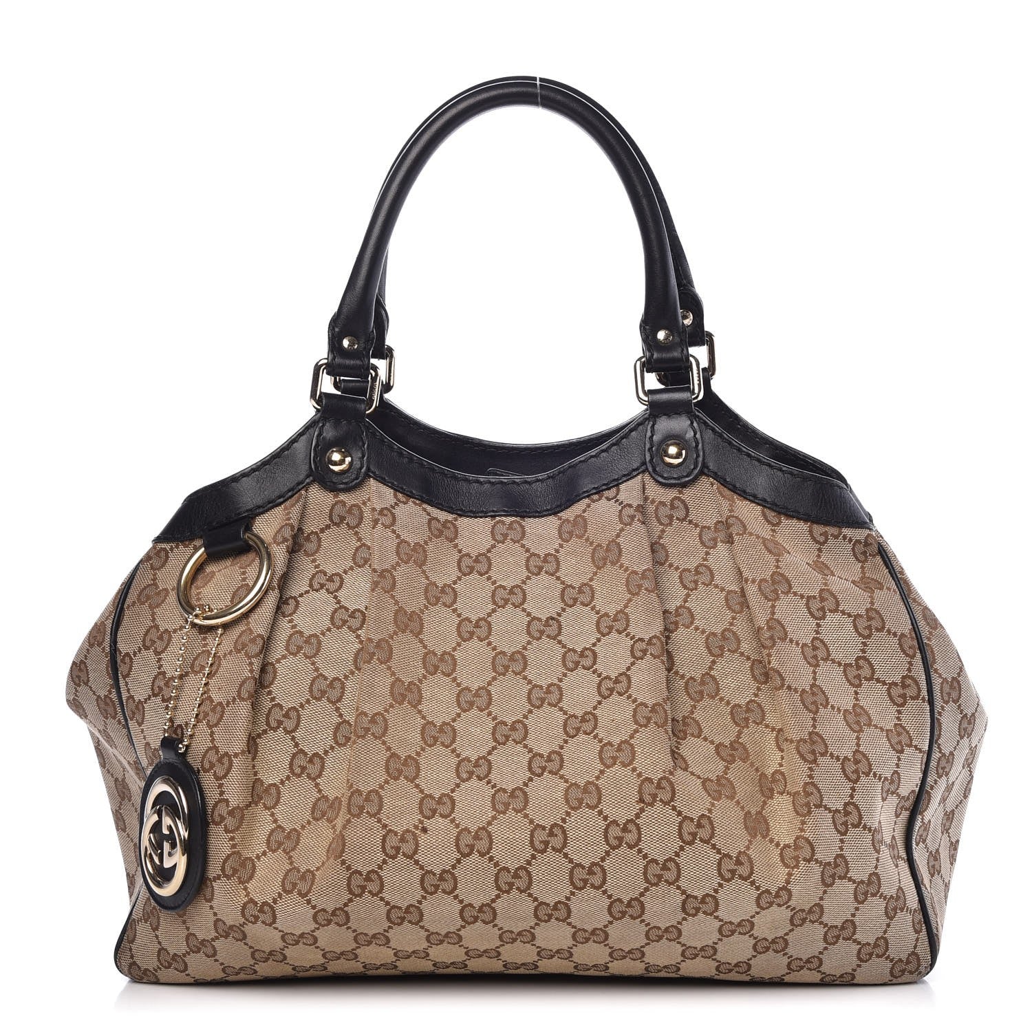 Gucci Monogram Medium Sukey Tote Beige Ebony Black 1 of 14