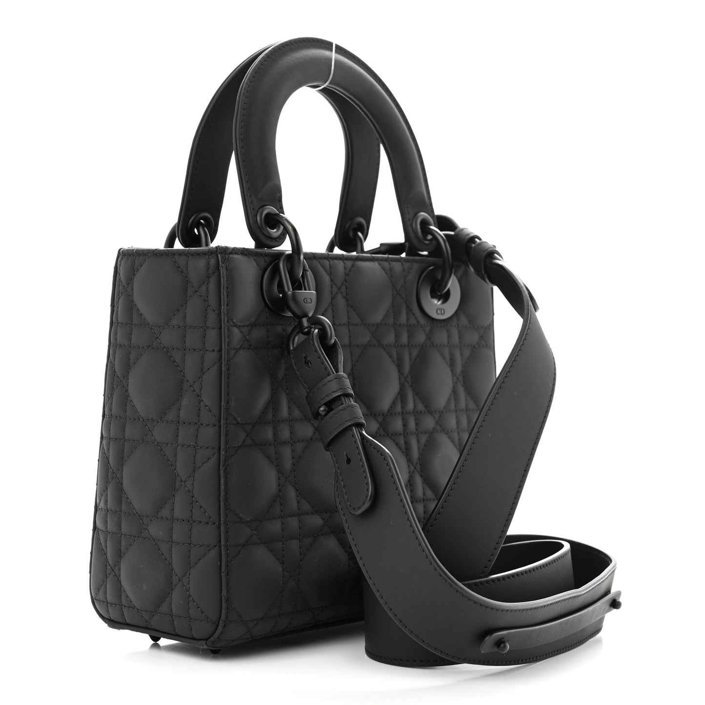 Ultra Matte Calfskin Cannage Small My ABCDior Lady Dior Black