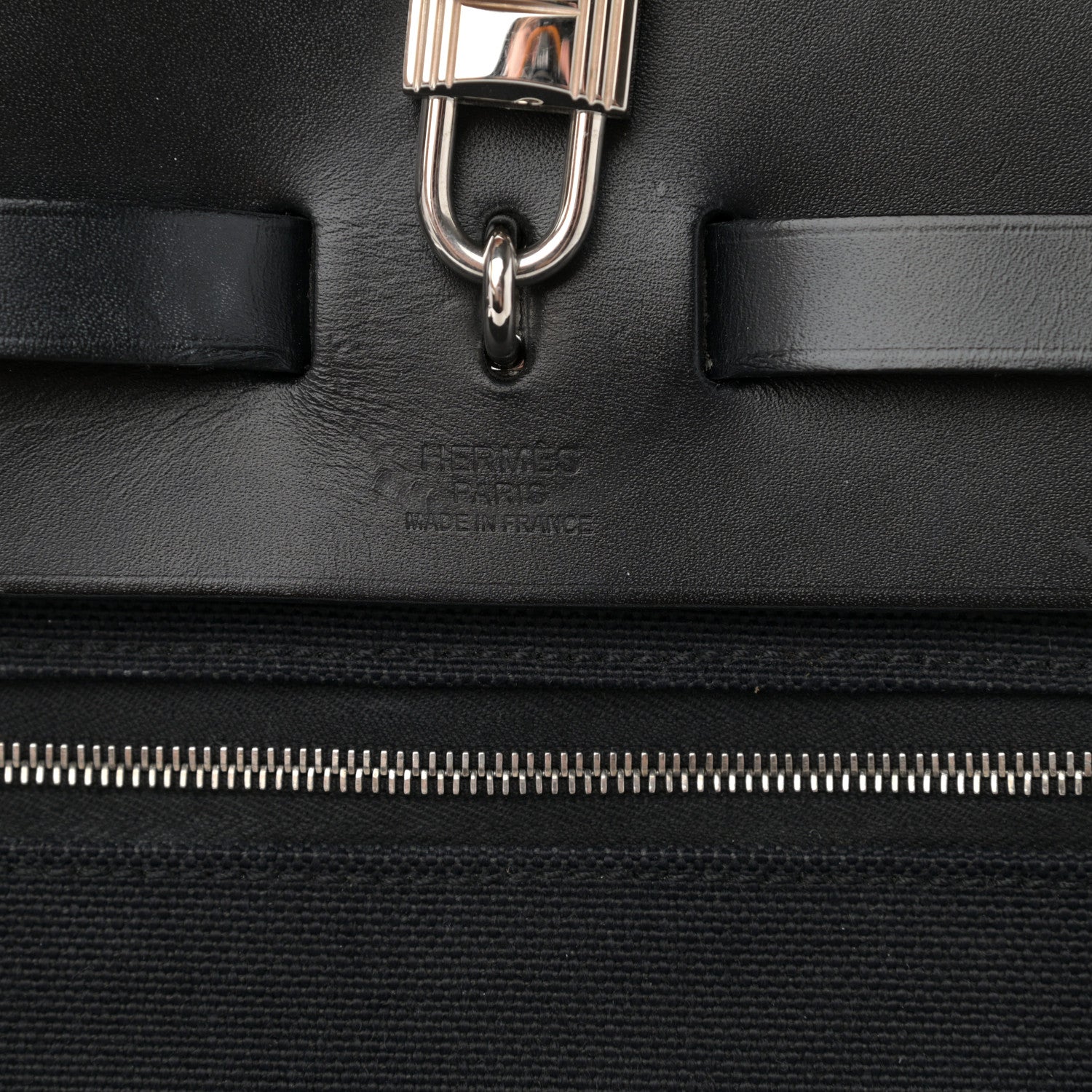 Hermes Toile Vache Hunter Herbag Zip 39 MM Black 6 of 14