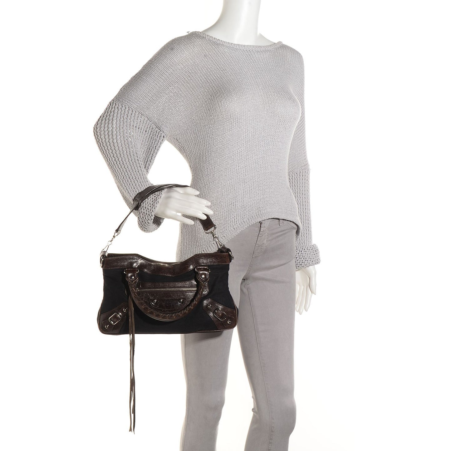 Chevre Denim Classic Hardware First Chocolate