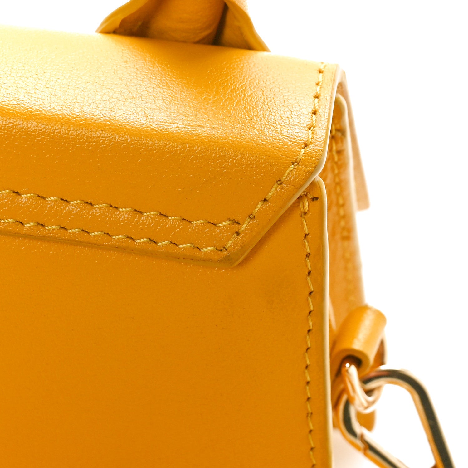 Jacquemus Grained Calfskin Le Chiquito Dark Yellow 11 of 14