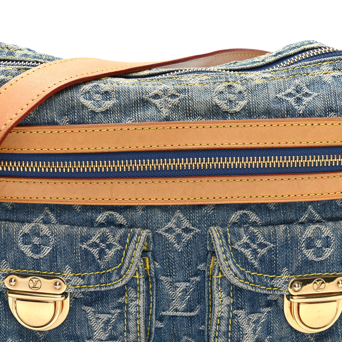 Monogram Denim Baggy PM Blue