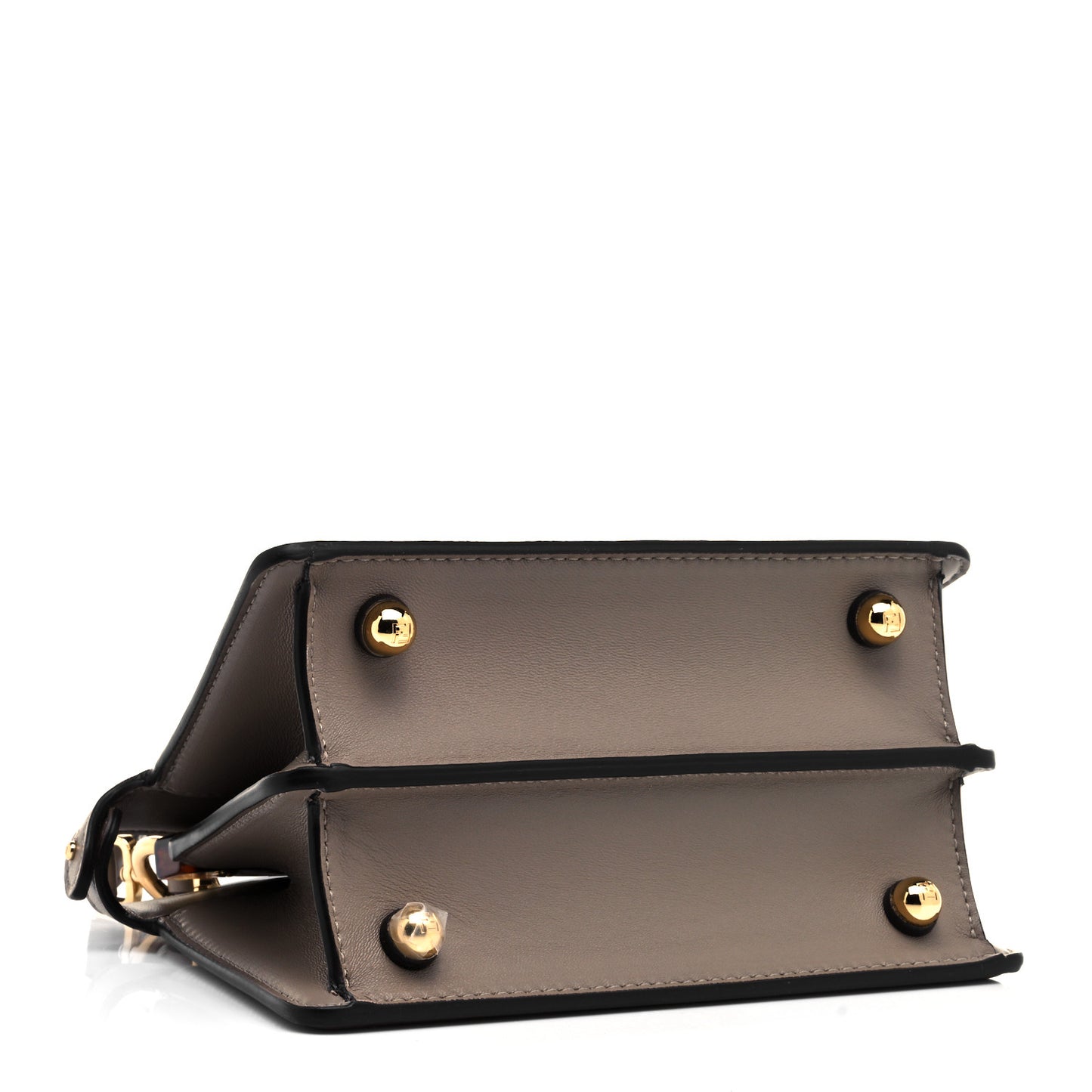 Shiny Nappa Plexiglass Petite Peekaboo I SEE U Satchel Tortora