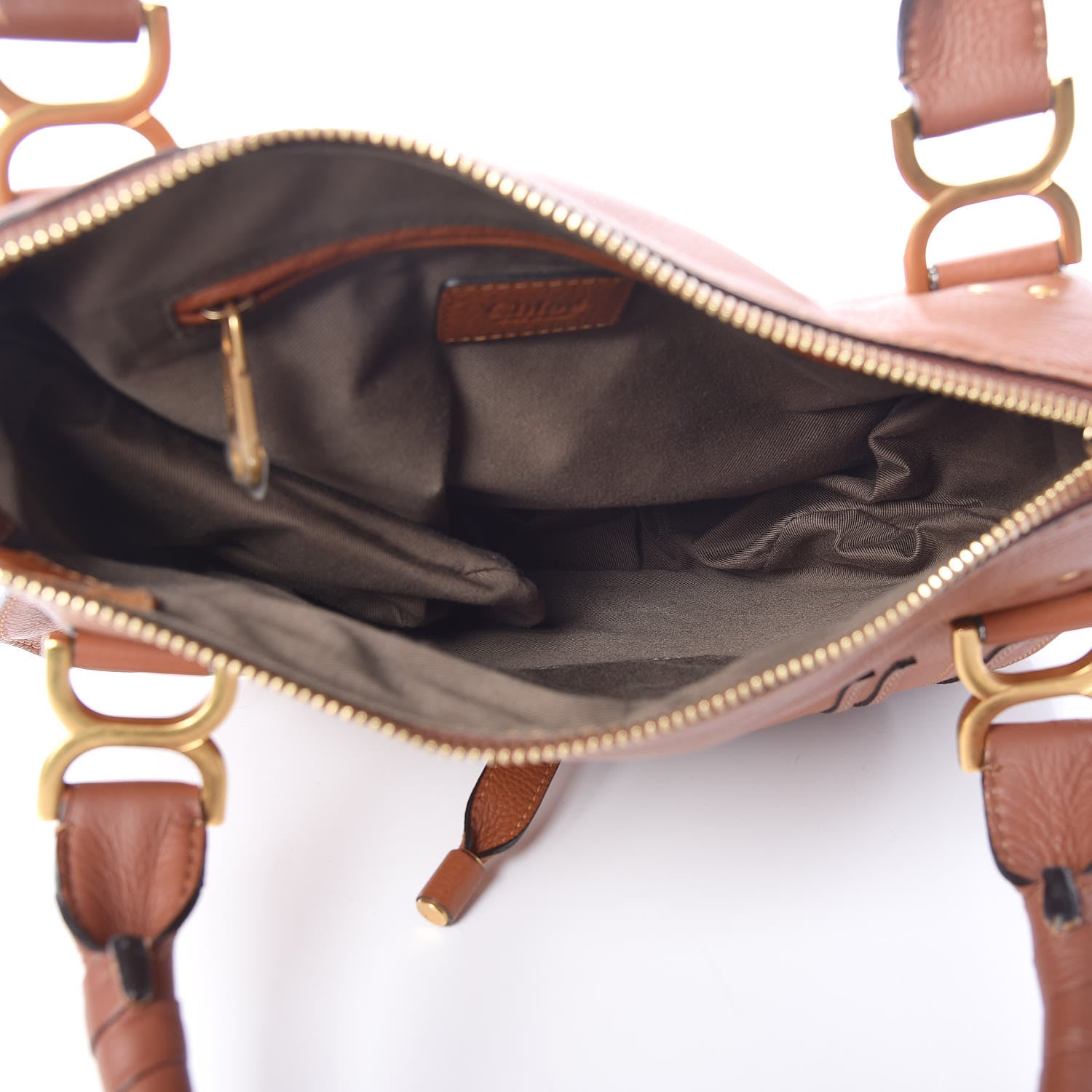 Chloe Calfskin Medium Marcie Satchel Tan 5 of 10